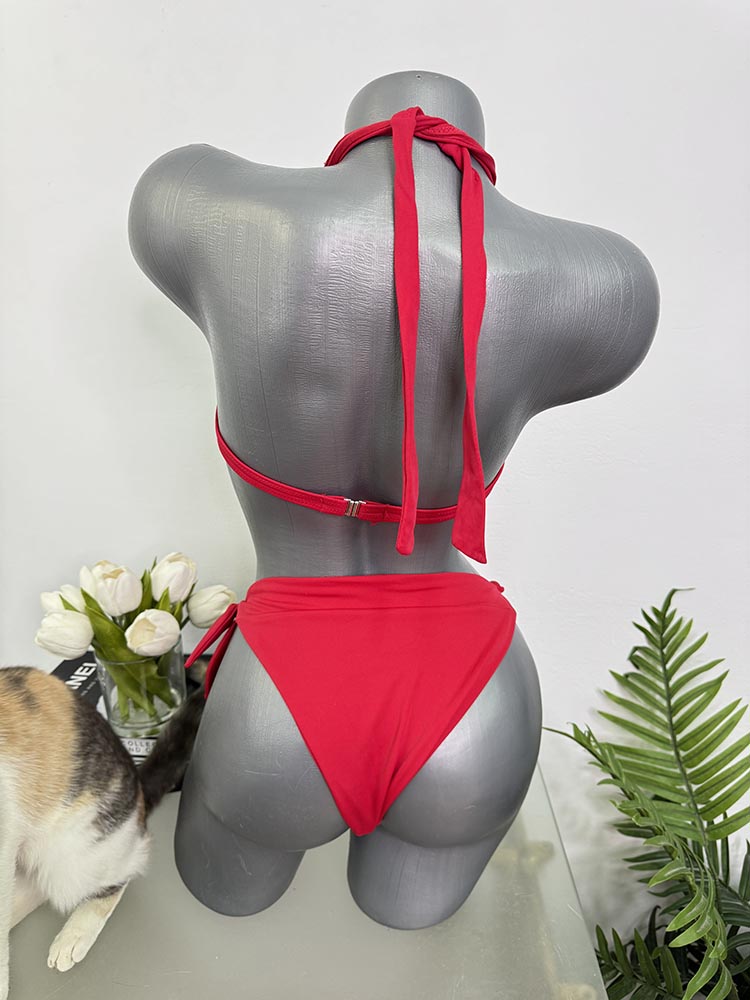 Costum de baie doua piese sutien fara burete Golden lady S - imagine 2