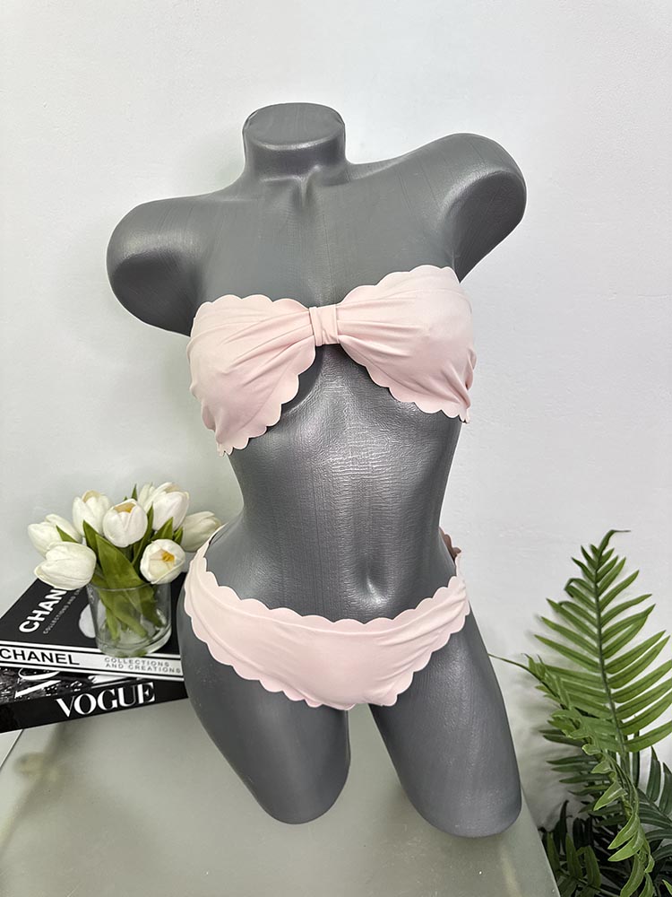 Costum de baie doua piese sutien fara burete S