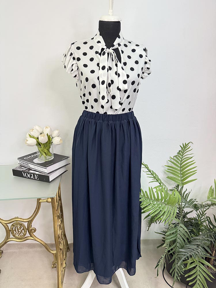 Fusta cu elastic in talie Shein L