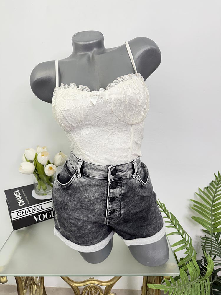 Pantaloni scurti blugi Amy&ivy L