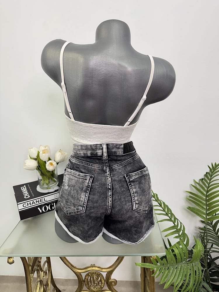 Pantaloni scurti blugi Amy&ivy L - imagine 2