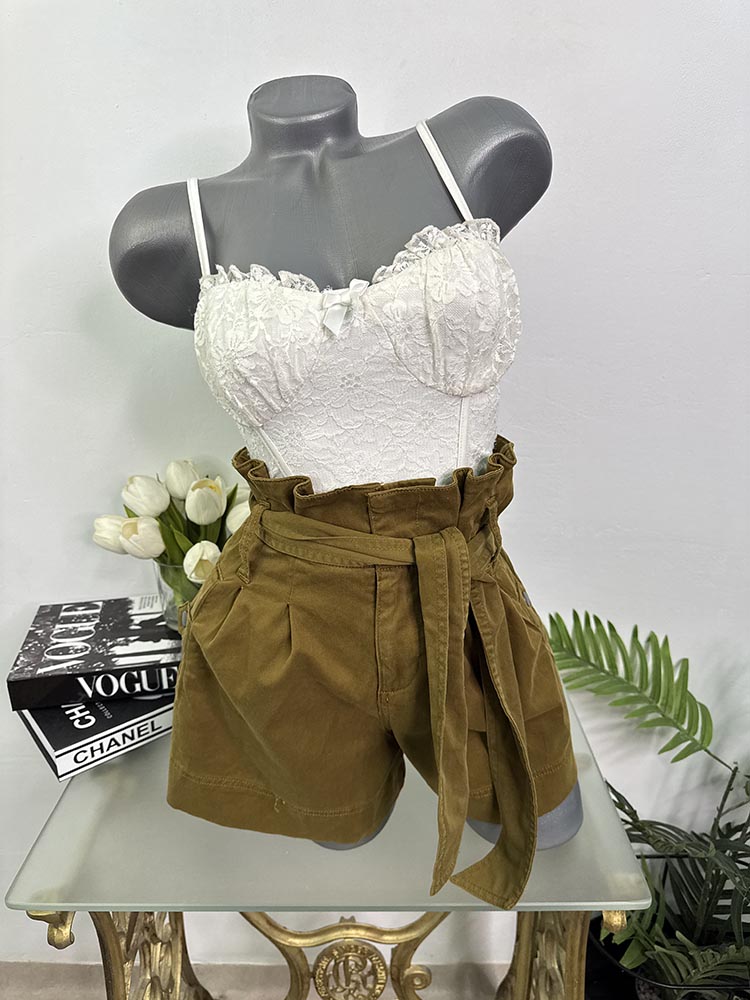 Pantaloni scurti cu cordon Topshop 34