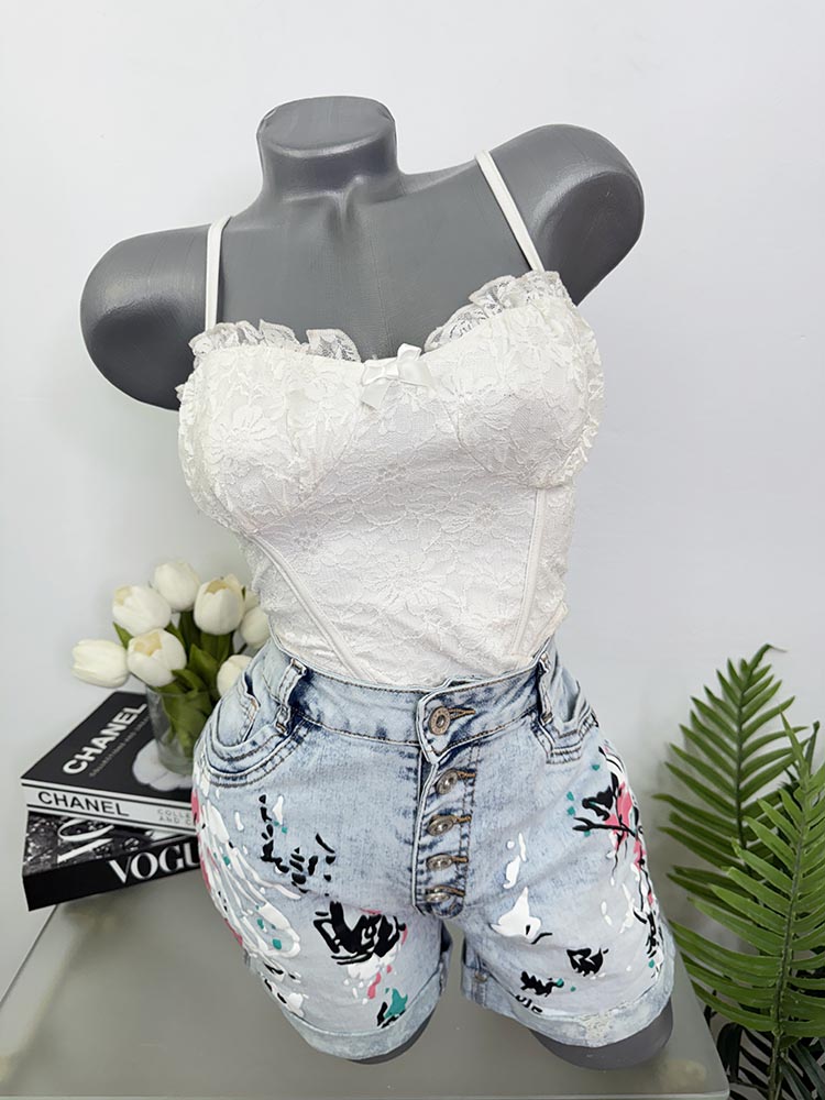 Pantaloni scurti blugi cam S-M