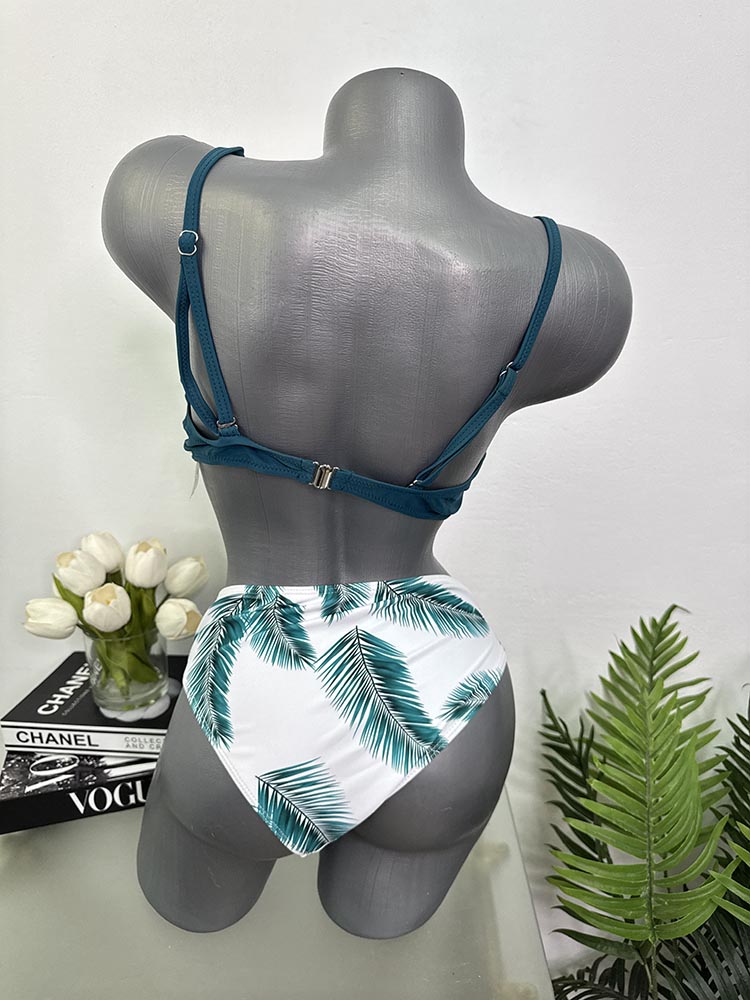 Costum de baie doua piese sutien cu burete M - imagine 2