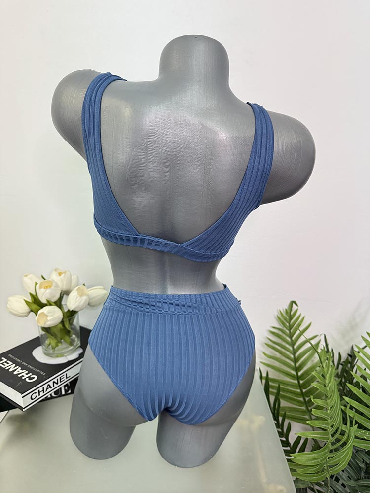 Costum de baie doua piese sutien cu burete S - imagine 2