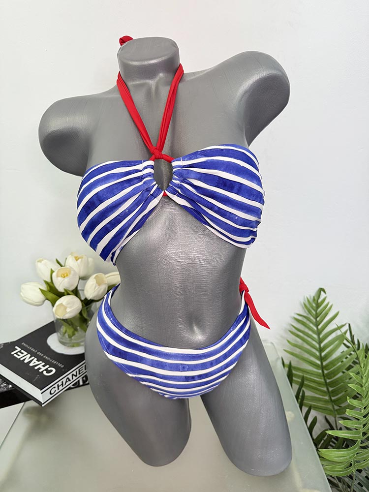 Costum de baie doua piese sutien cu burete cam S