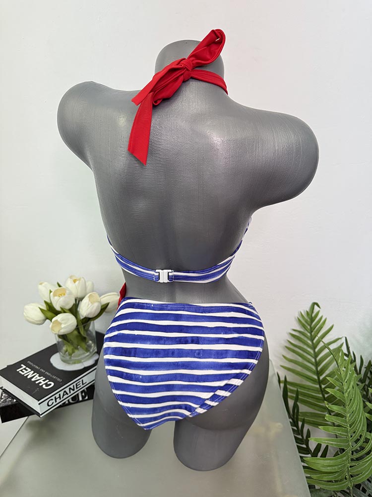 Costum de baie doua piese sutien cu burete cam S - imagine 2