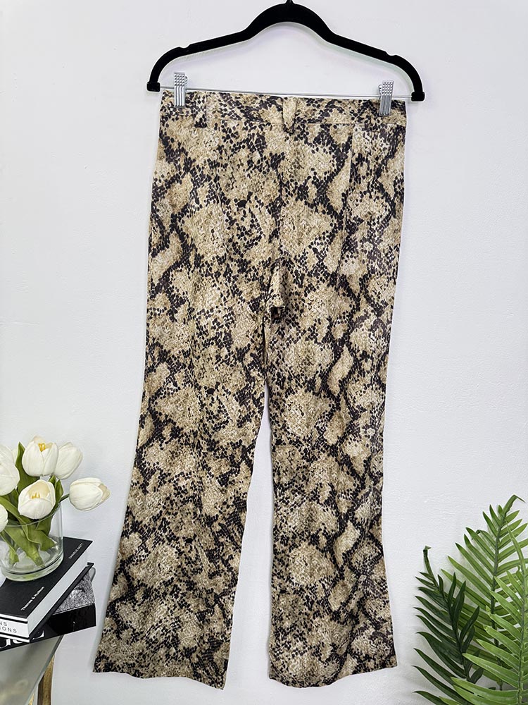 Pantaloni evazati bumbac pret eticheta 39,95 euro Zara S - imagine 2