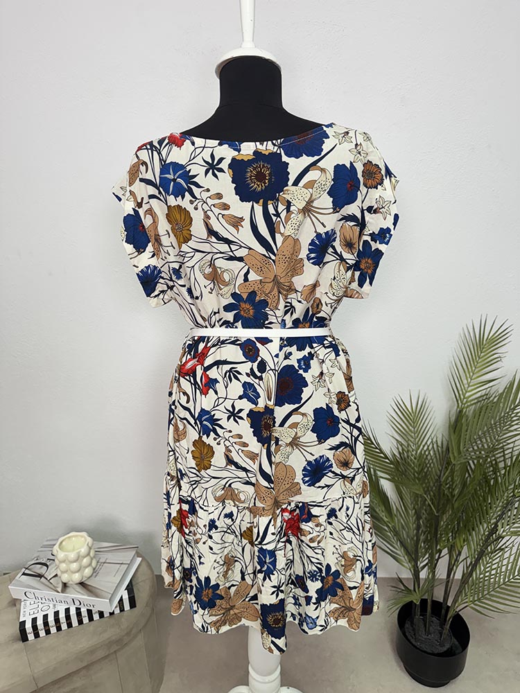 Rochie calitativa vascoza cu curea inclus M - imagine 2