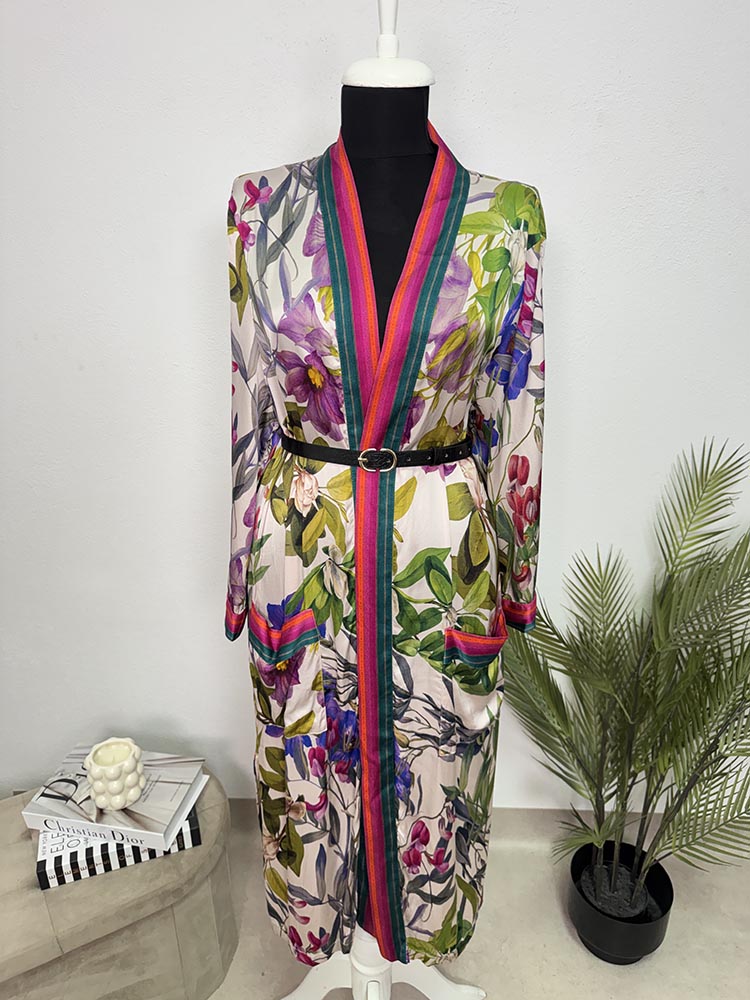 Cardigan calitativ de designer superb cu curea inclus Marcel Ostertag 44