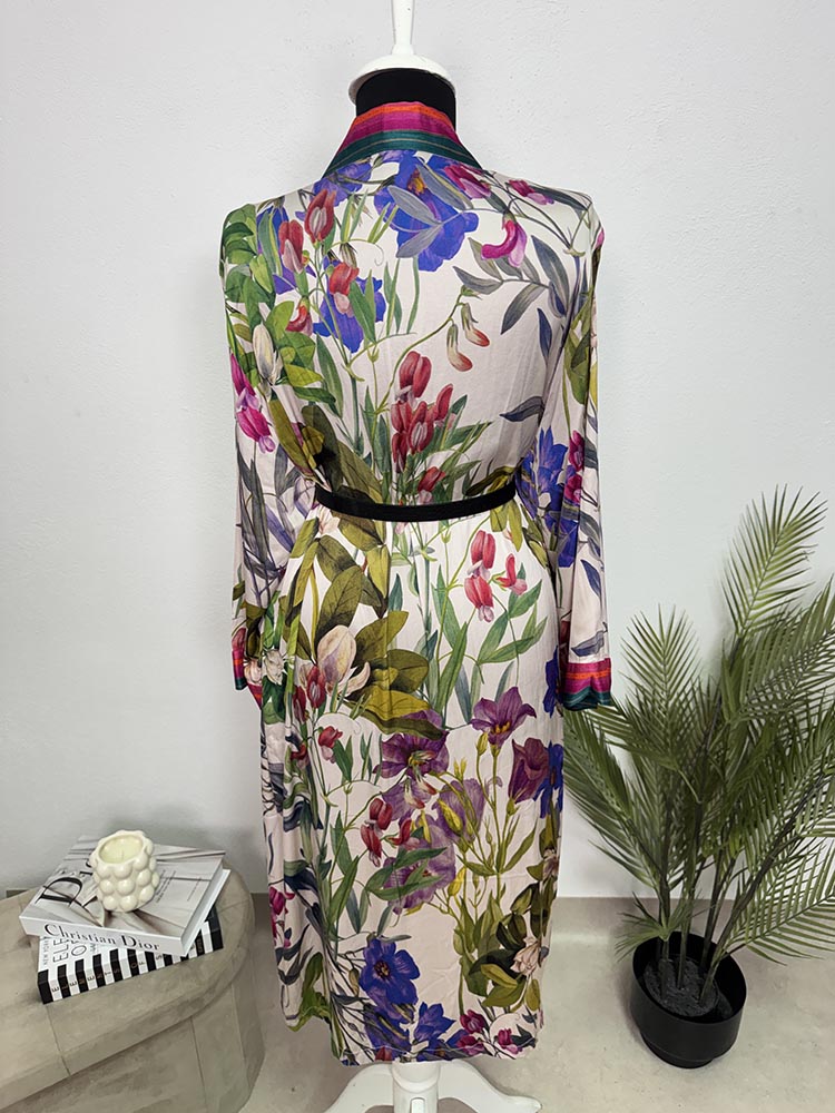 Cardigan calitativ de designer superb cu curea inclus Marcel Ostertag 44 - imagine 2
