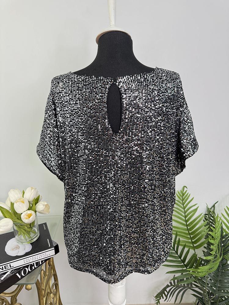 Bluza cu starsuri stralucitoare cam M-L - imagine 2