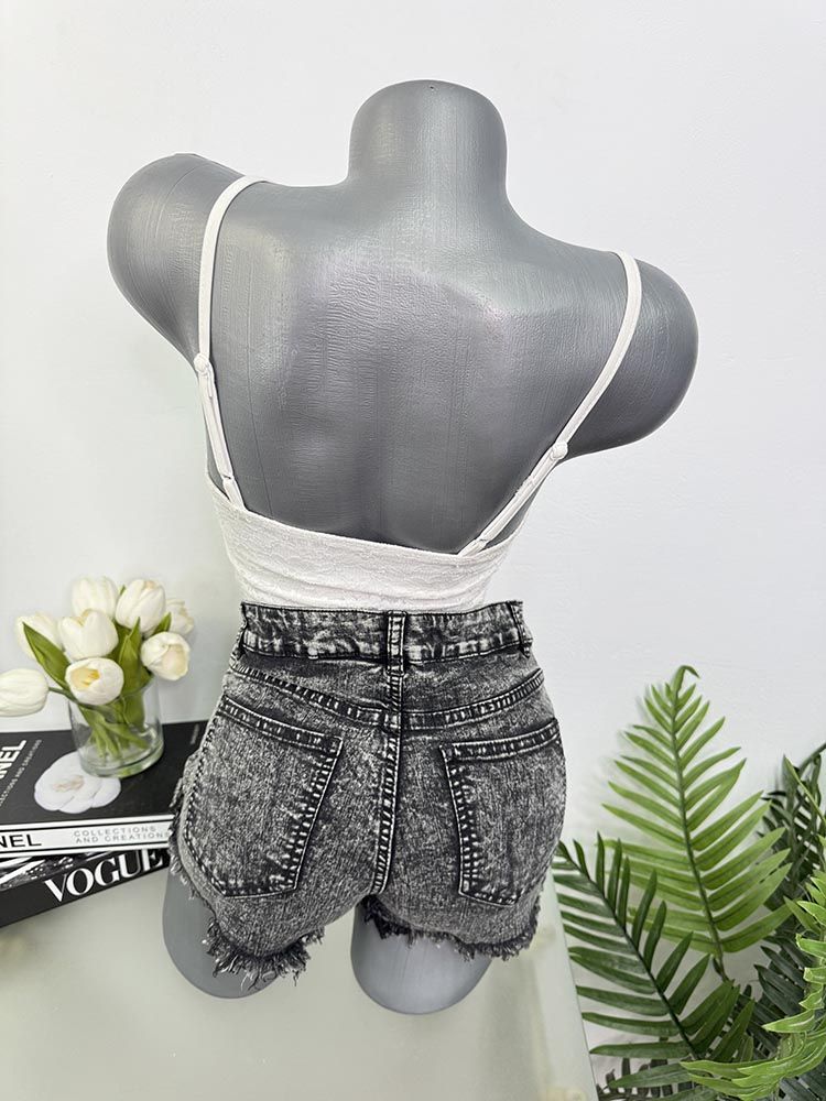Pantaloni scurti blugi H&M 38 - imagine 2