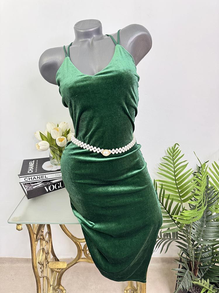 Rochie catifea fara cordon New collection cam S