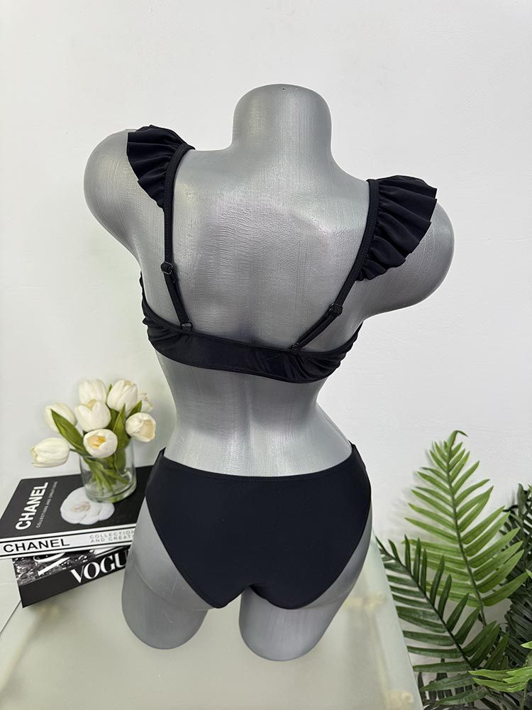 Costum de baie doua piese sutien cu burete S - imagine 2