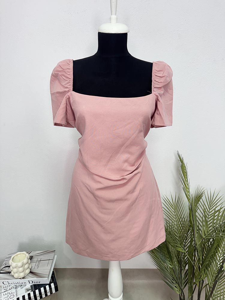 Rochie calitativa cu spate deosebit bumbac Zara L
