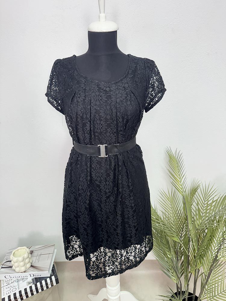 Rochie calitativa din dantela bpc collection cu curea inclus 32/34
