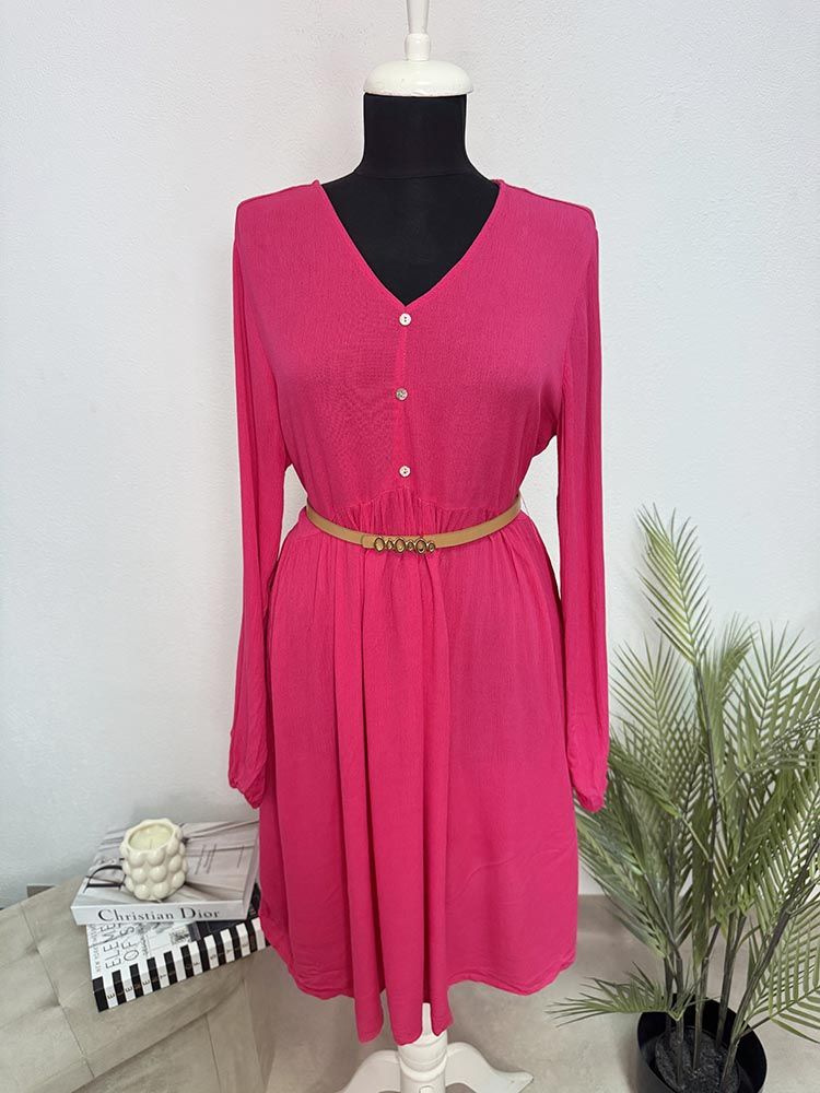 Rochie calitativa vascoza cu curea inclus Janina 42