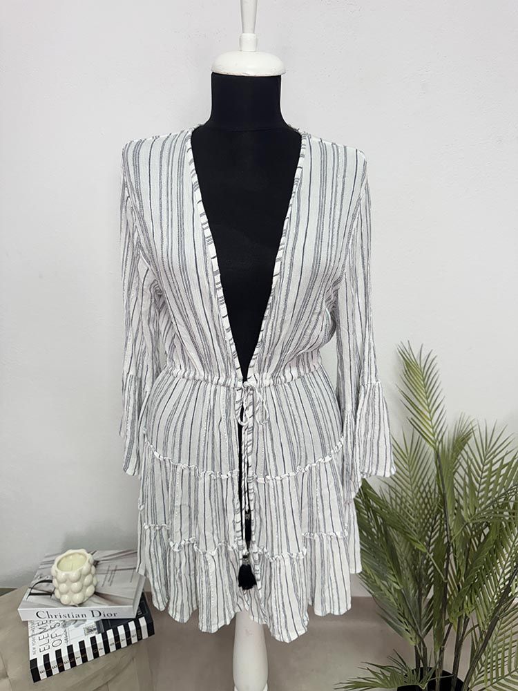 Cardigan subtire de plaja blue island S