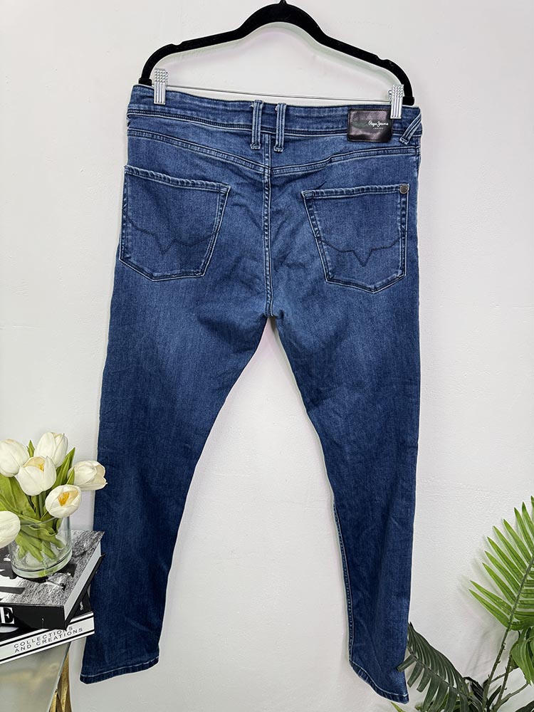 Blugi elastici low waist skinny slim fit Pepe Jeans 34 - imagine 2