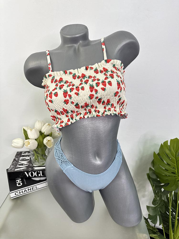 Costum de baie doua piese sutien fara burete river Island Nasty Gal slip mar 36 sutien 38