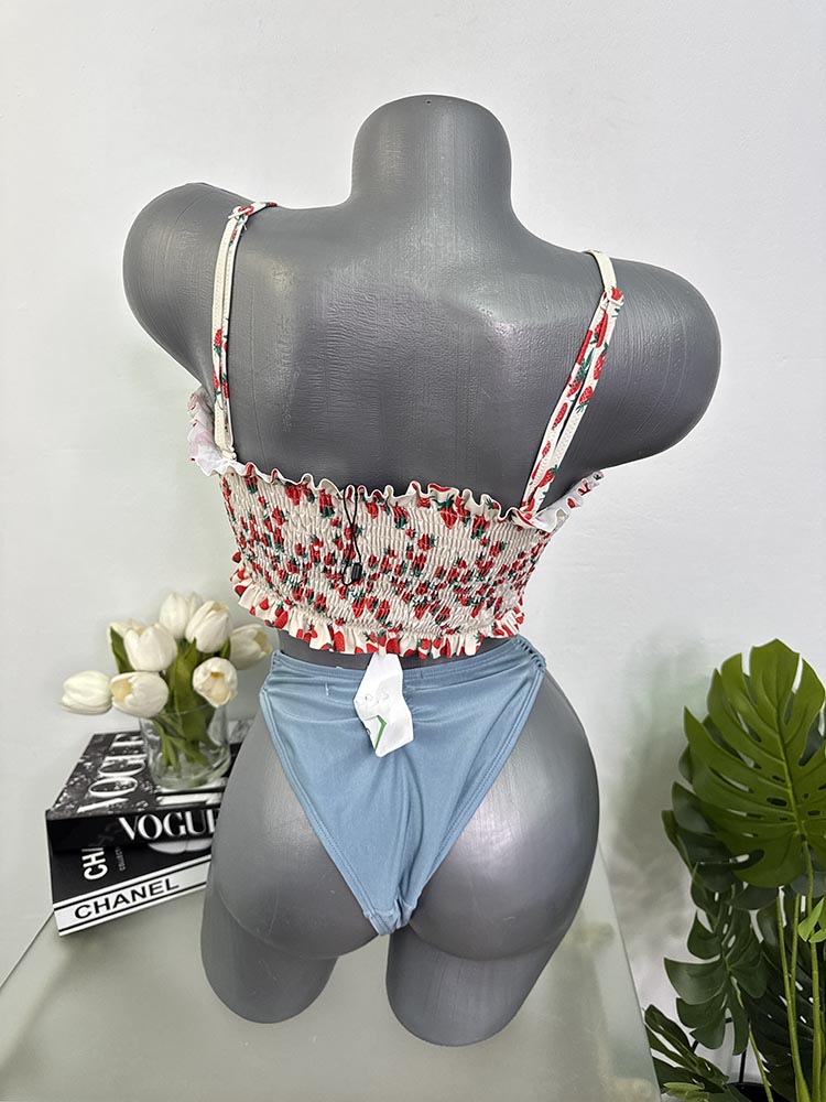 Costum de baie doua piese sutien fara burete river Island Nasty Gal slip mar 36 sutien 38 - imagine 2