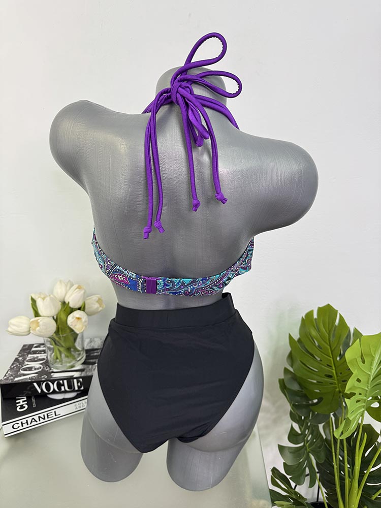 Costum de baie doua piese sutien fara burete Pour moi Sutien 38 F slip L - imagine 2