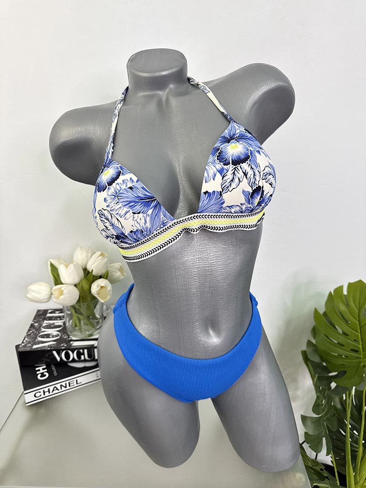 Costum de baie doua piese sutien cu burete cam S