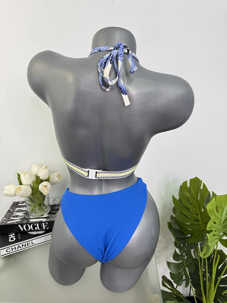 Costum de baie doua piese sutien cu burete cam S - imagine 2