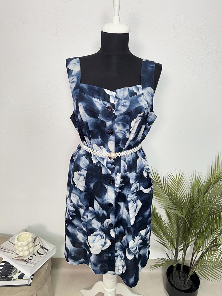 Rochie calitativa cu buzunare bumbac Anna CLUB 46
