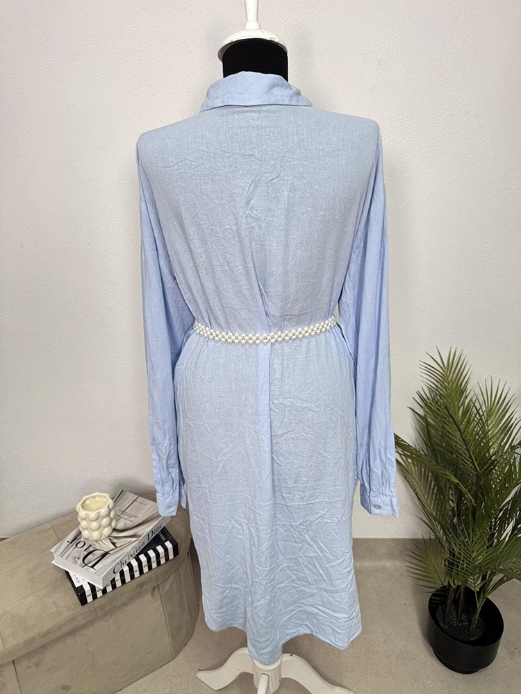 Rochie calitativa tip camasa vascoza in KAFFE 40 - imagine 2