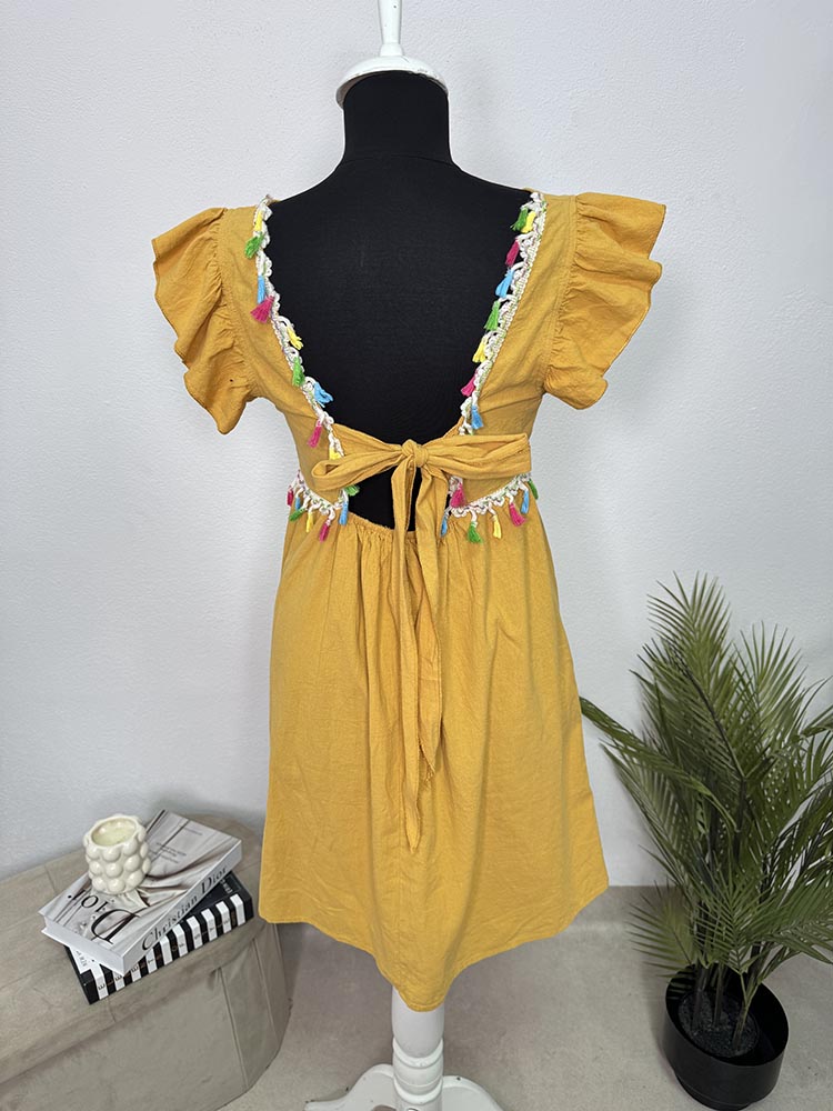 Rochie cu spate deosebit bumbac Shein S - imagine 2