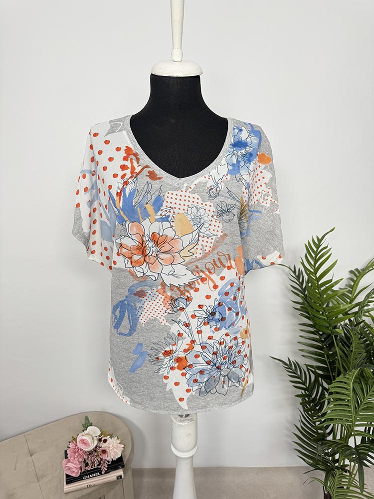 Bluza cu maneca scurta Gina Laura XL