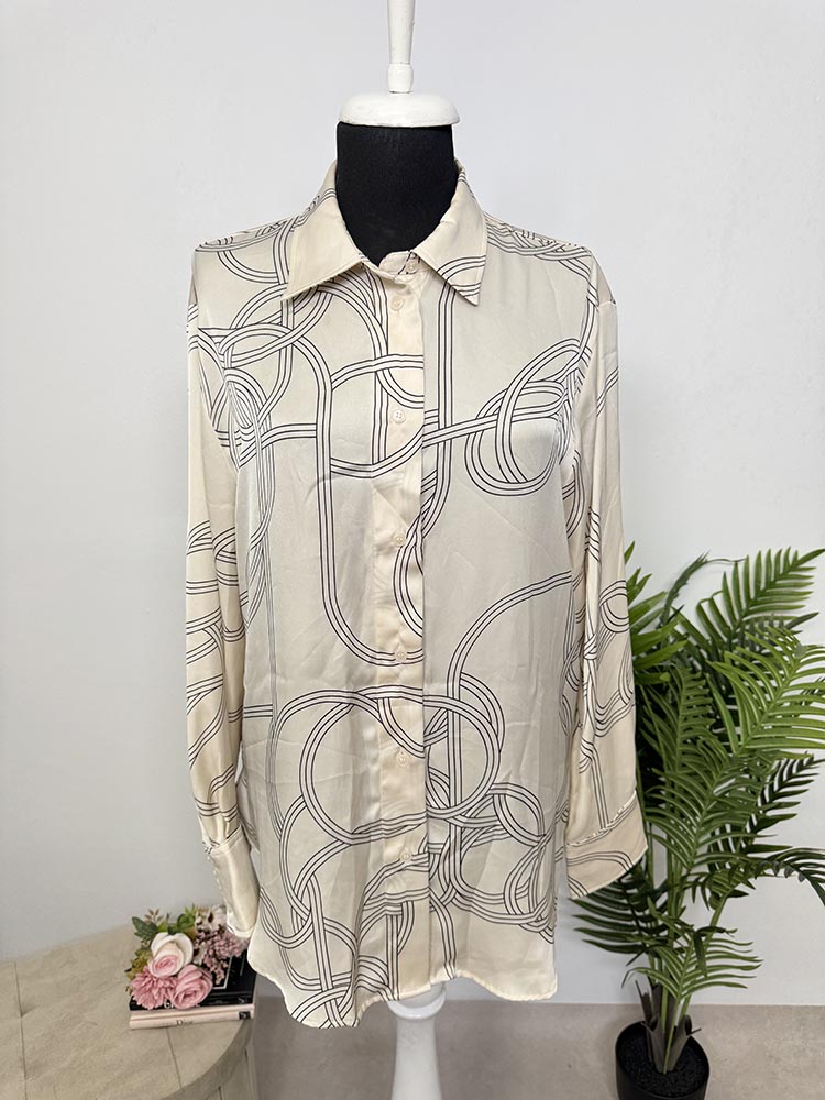 Camasa lunga satinata H&M S