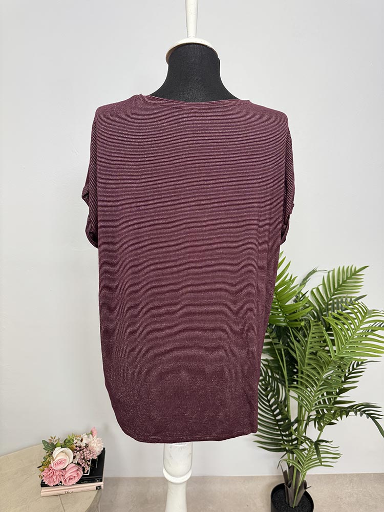 Tricou cu dungi stralucitoare cam L-XL - imagine 2