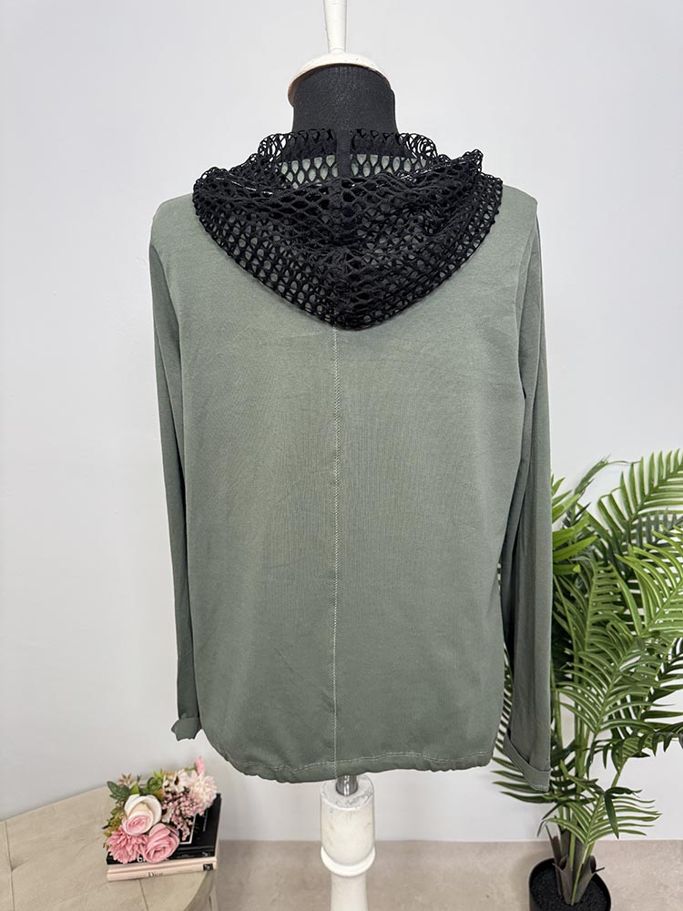 Bluza cu gluga de sita Tredy 1 cam M - imagine 2