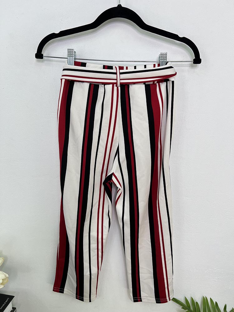 Pantaloni trei sfertiri cu cordon cam S - imagine 2