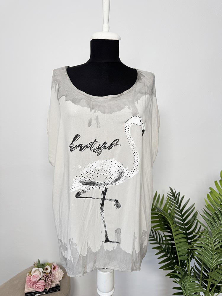 Bluza cu maneca scurta cam L