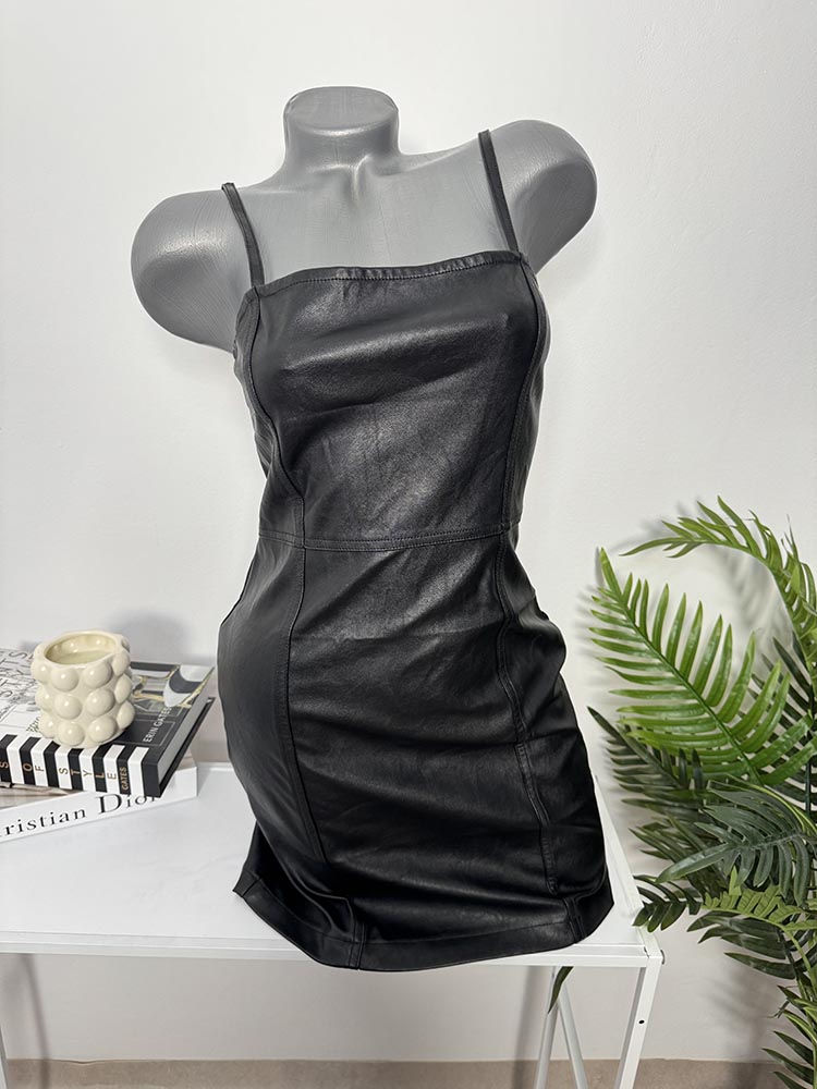Rochie calitativa din piele ecologica H&M 38