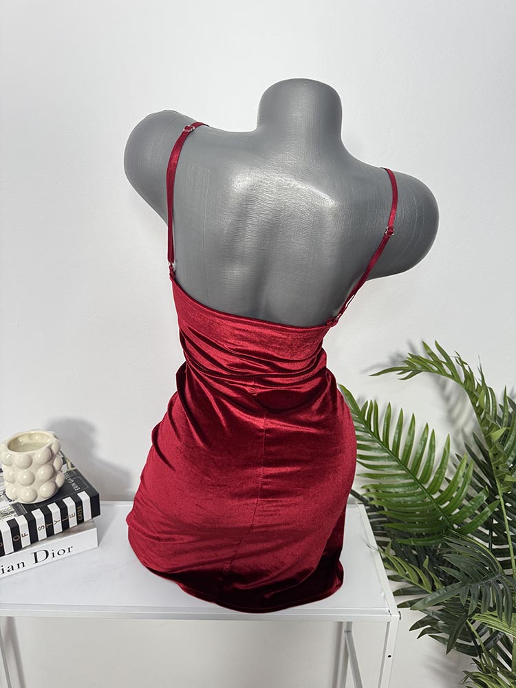 Rochie calitativa din catifea Cam XS - imagine 2