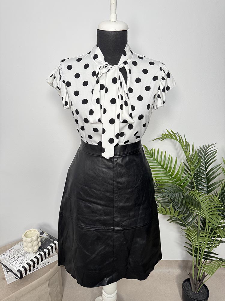 Fusta calitativa piele eco. H&M 38