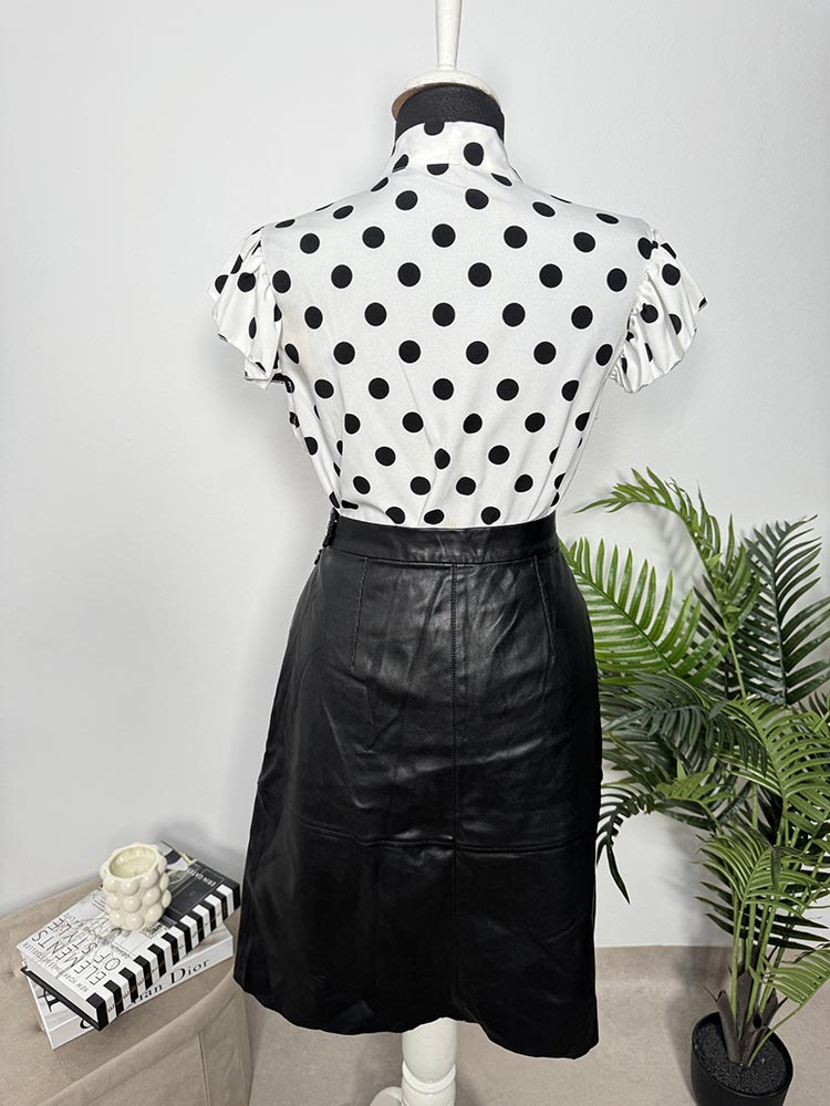 Fusta calitativa piele eco. H&M 38 - imagine 2