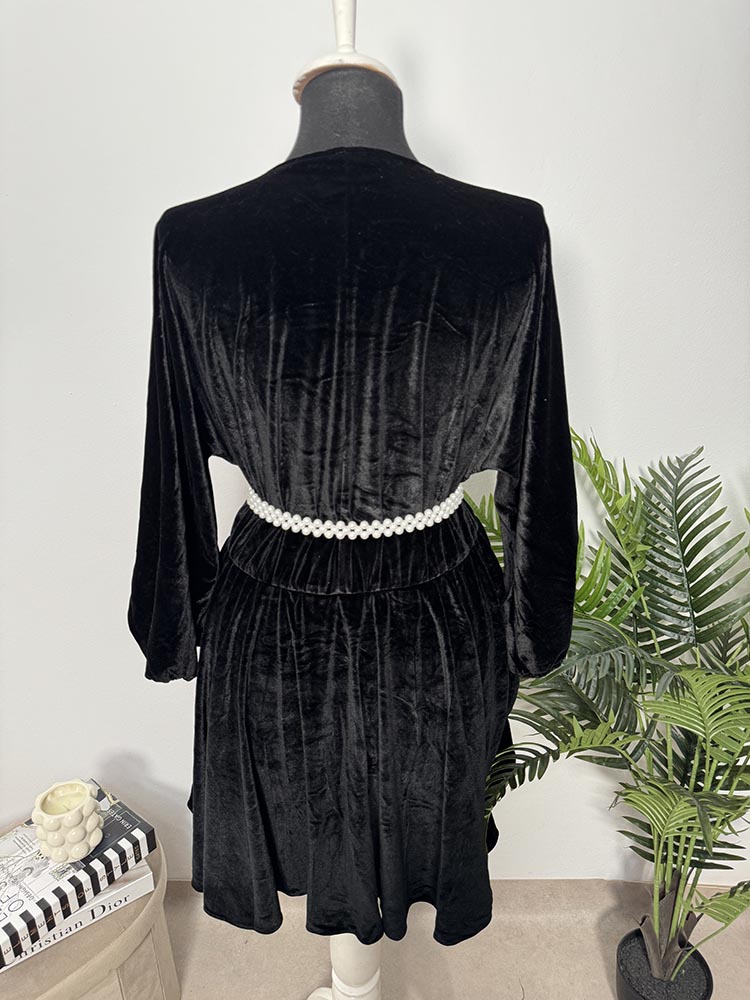 Rochie deosebita din catifea Zara M - imagine 2