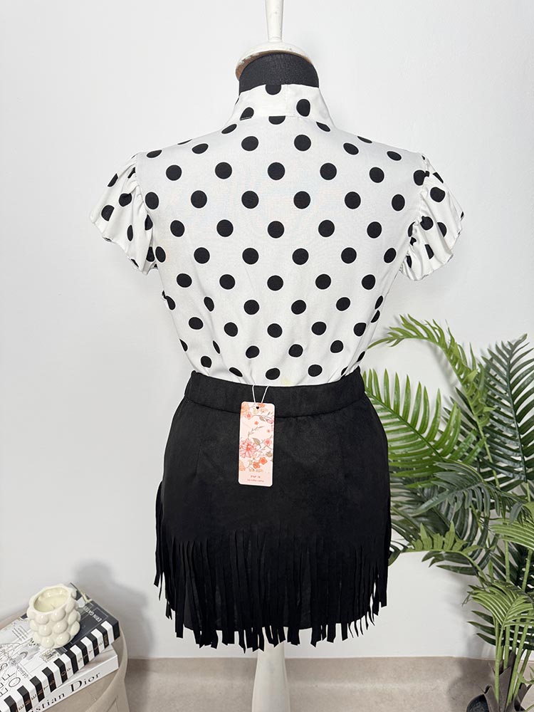 Fusta noua deosebita tip piele eco. intoarsa Shein S - imagine 2