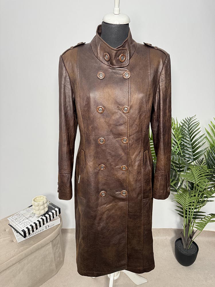 Trench calitativ din piele eco. ALVINA 3