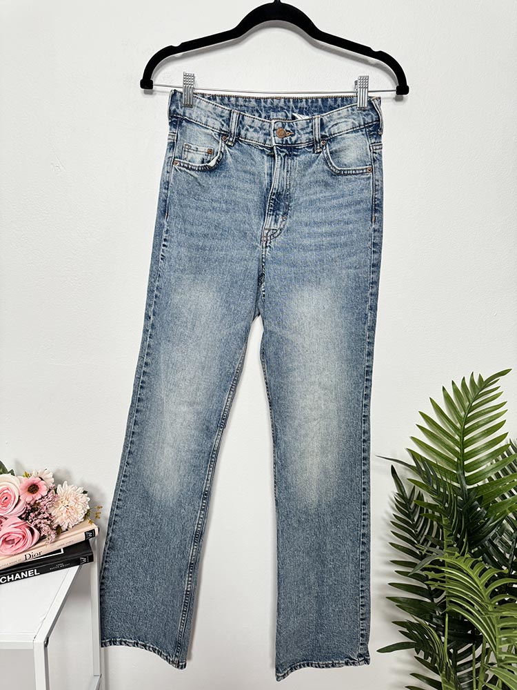 Blugi bootcut regular fit high waist H&M 34