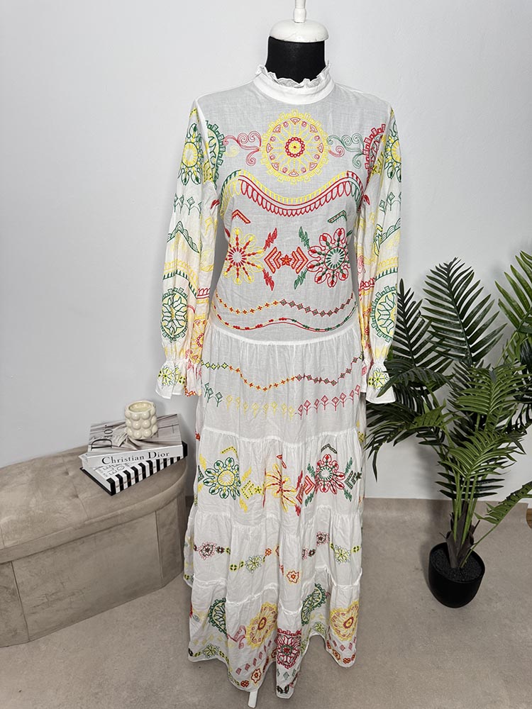 Rochie calitativa cu broderie Zara XS