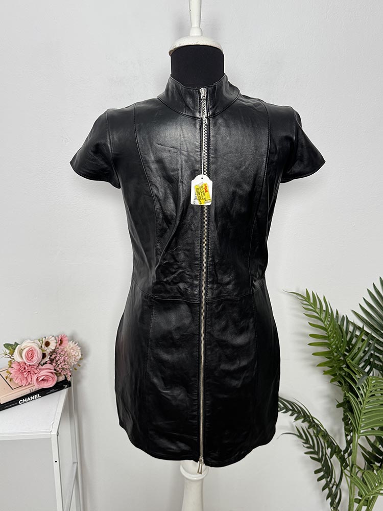 Rochie noua piele naturala cu eticheta pret 100 euro Orion L - imagine 2