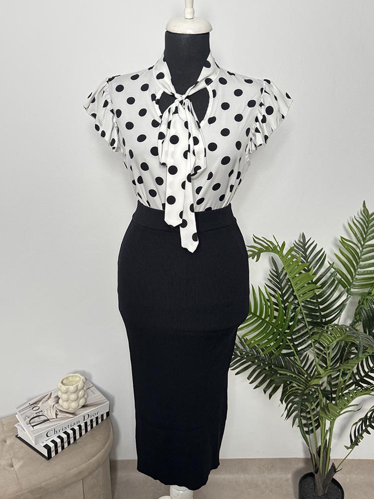 Fusta tricotat fin calitativ Zara S