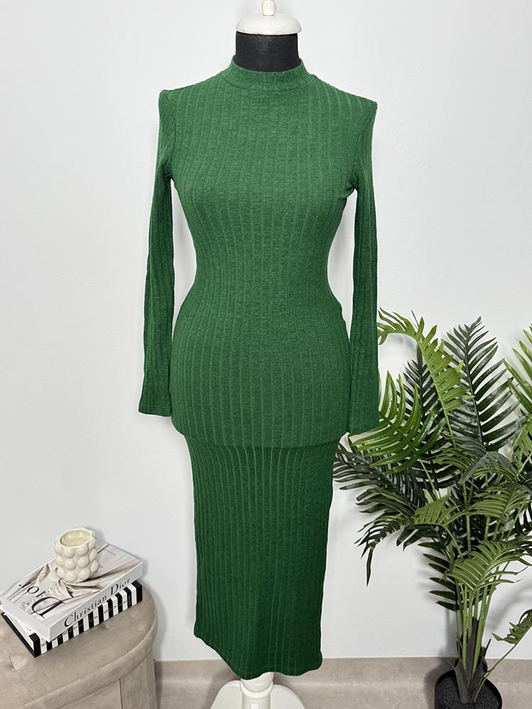 Rochie calitativa tricotata fin Stradivarius S